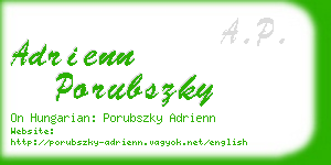 adrienn porubszky business card
